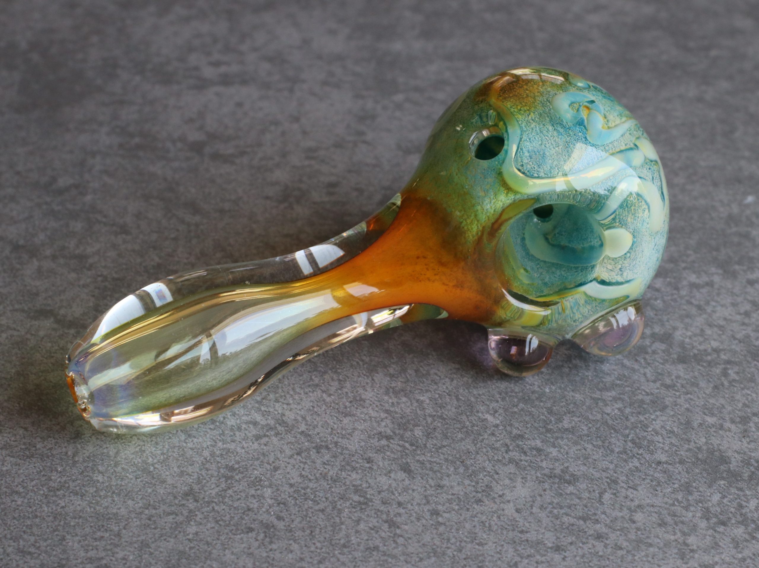 Made in USA-Smoking Pipe Handblown Glass 4" Glass Spoon Pipe 