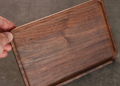 Walnut Rolling Tray-9 x 6-Small Handcrafted Wood Tray - Image 7