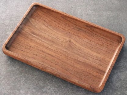 Walnut Rolling Tray-9 x 6-Small Handcrafted Wood Tray - Image 8