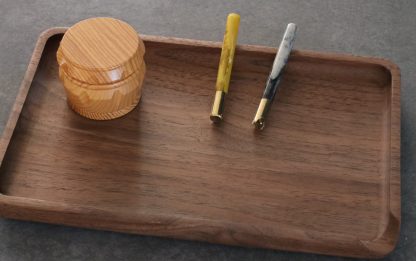 Walnut Rolling Tray-9 x 6-Small Handcrafted Wood Tray - Image 10