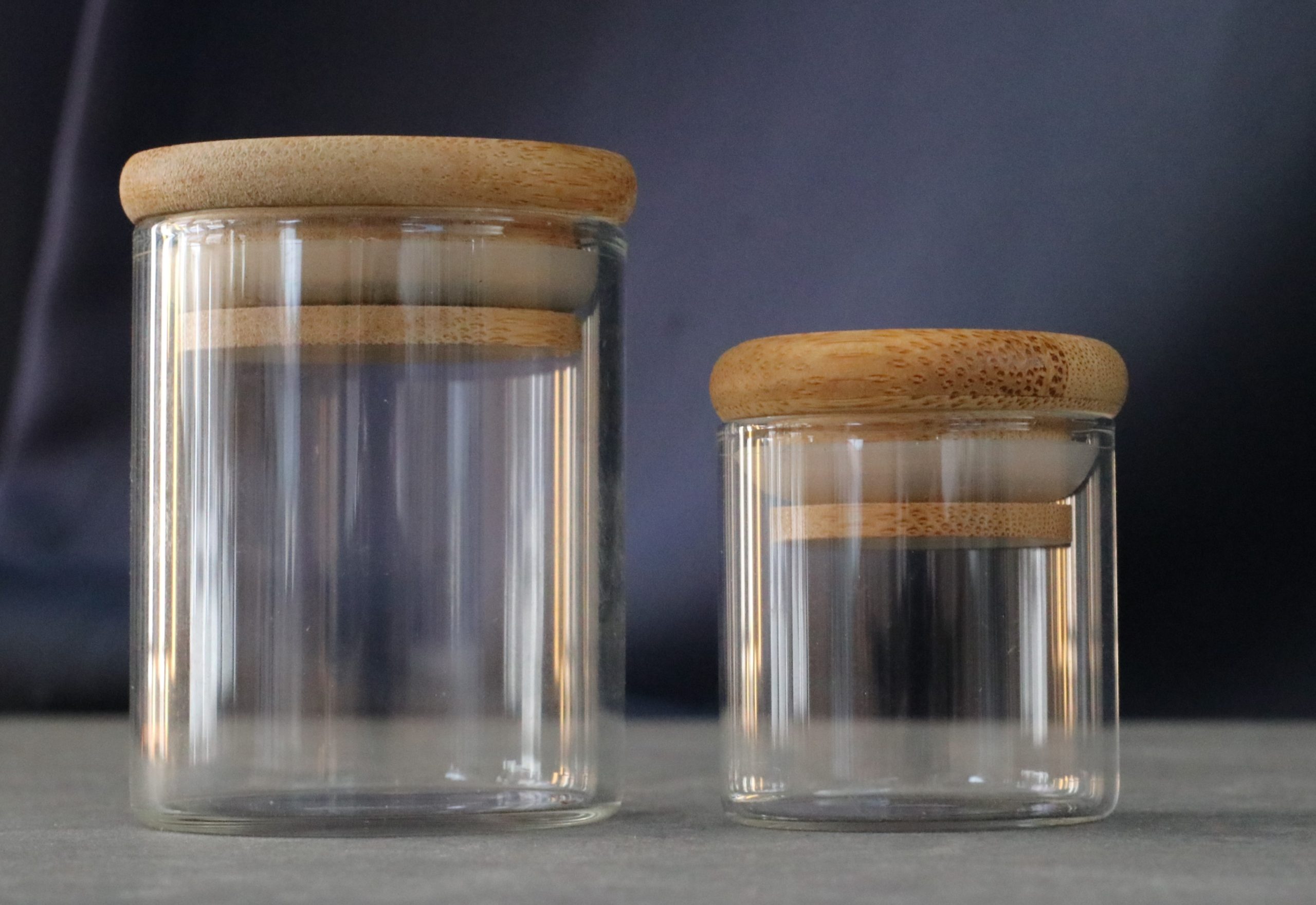 Glass Jar With Bamboo Lid