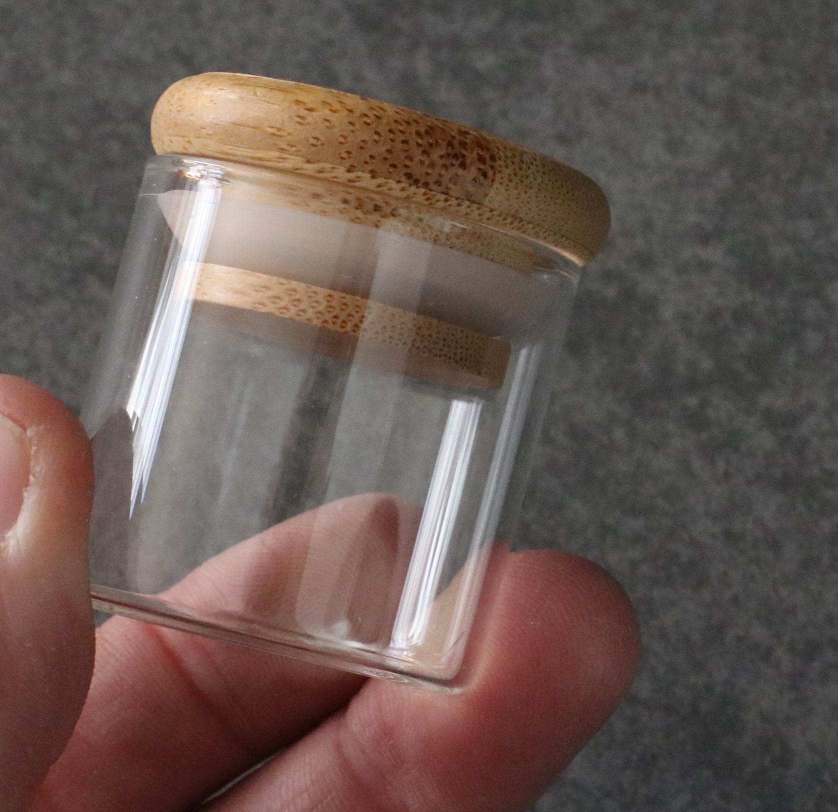 Glass Stash Jar with bamboo Lid PRO 420 - PRO 420