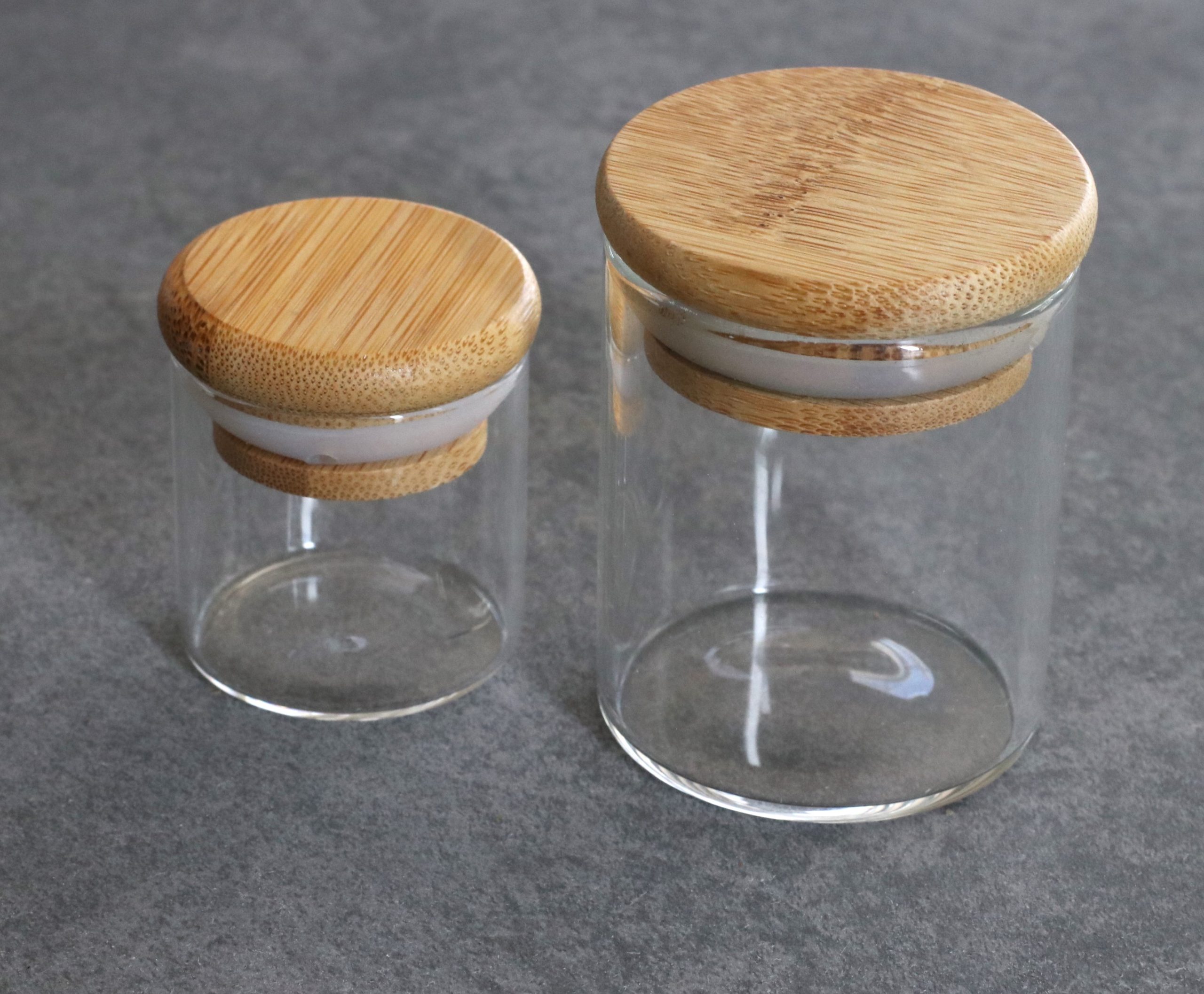 Glass Stash Jar with bamboo Lid PRO 420 - PRO 420