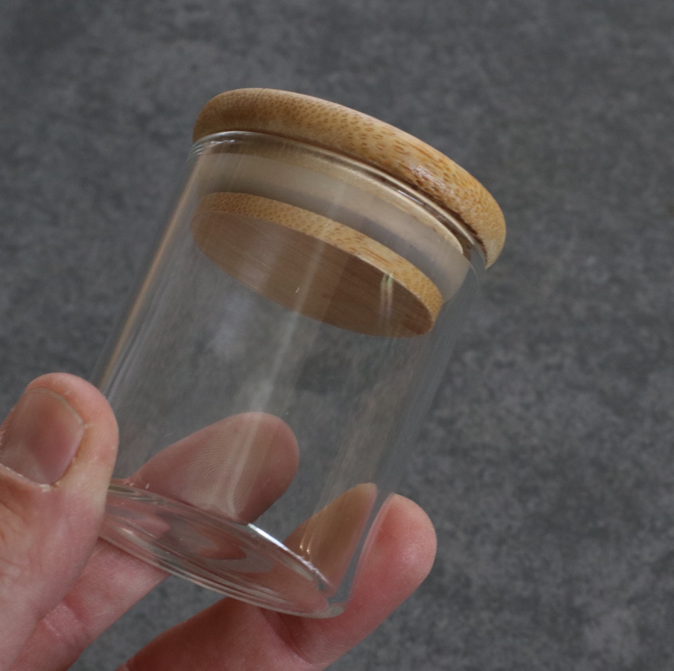 Glass Stash Jar with bamboo Lid PRO 420 - PRO 420