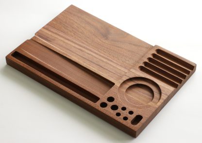 Handcrafted Walnut Wood Rolling Tray-MODEL 2- Large Stylish Tray for smoker's - Image 4