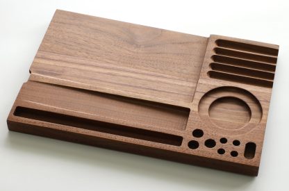 Handcrafted Walnut Wood Rolling Tray-MODEL 2- Large Stylish Tray for smoker's - Image 3