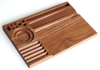 Handcrafted Walnut Wood Rolling Tray-MODEL 2- Large Stylish Tray for smoker's - Image 6