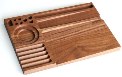 Handcrafted Walnut Wood Rolling Tray-MODEL 2- Large Stylish Tray for smoker's - Image 2