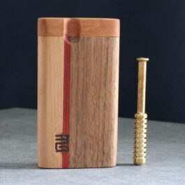 3rd Grain Handcrafted Wood Dugout & One Hitter Pipe- One of a Kind