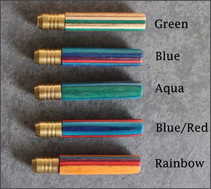 2" Rainbow Wood & Brass Pipes