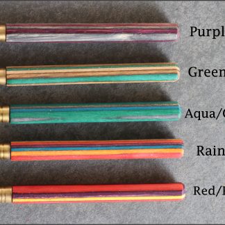 4" Rainbow Wood & Brass Pipes