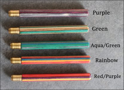 4" Rainbow Wood & Brass Pipes