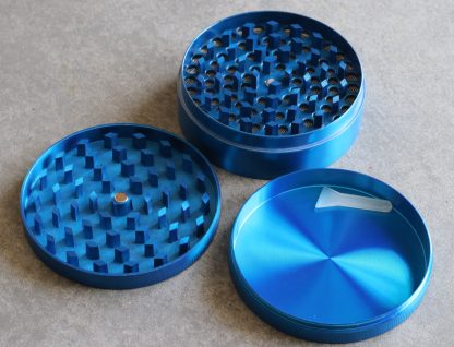 Professional Herb Grinder-3 Piece Metal-Blue