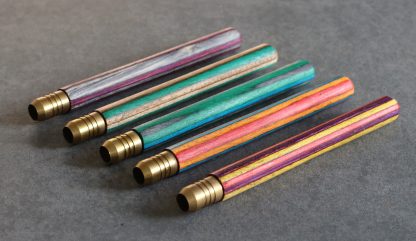 4" Rainbow Wood & Brass Pipes
