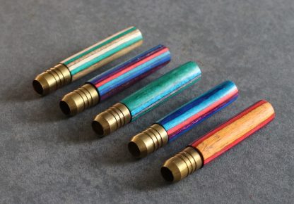 2" Rainbow Wood & Brass Pipes