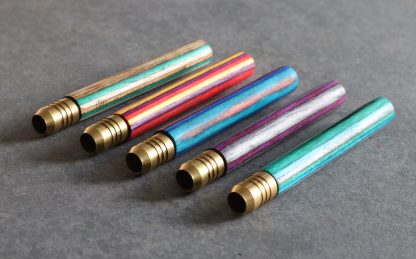 3" Rainbow Wood & Brass Pipes