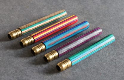 3" Rainbow Wood & Brass Pipes