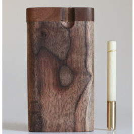 Tall 4″ Black Walnut Dugout & One Hitter Pipe-One of a Kind