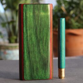 4″ Diamond Wood Dugout-Snap top lid-Colorful Wood Bat included