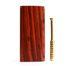 Cocobolo Slider Lid Dugout & One Hitter-Classy Handcrafted American Stash Box