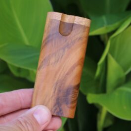 Teak Swivel Lid Dugout & One Hitter-Classy Handcrafted American Stash Box