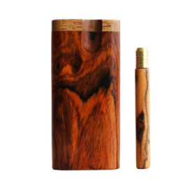 Cocobolo Wood Dugout & One Hitter Pipe-One of a Kind Stash Box-American Crafted