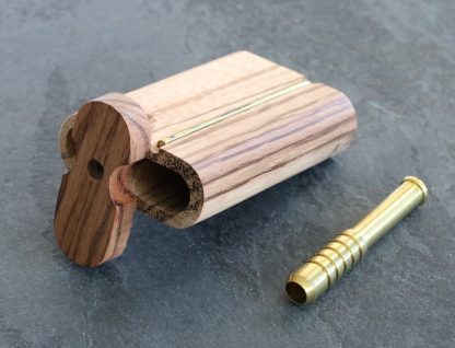 3" Bocote Wood Swivel Lid Dugout & One Hitter Pipe-American Made Stash Box - Image 4