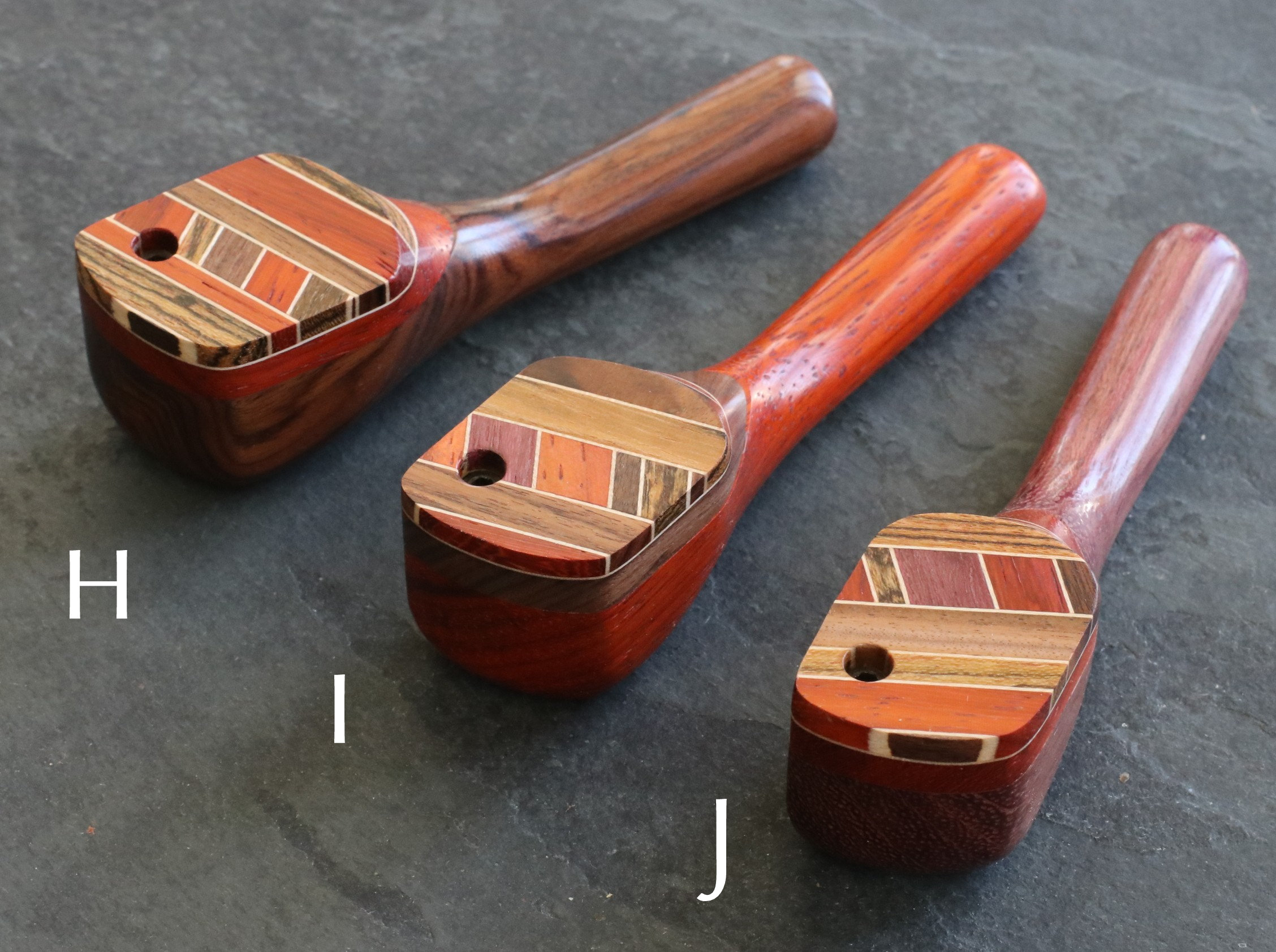 Exotic Wood Swivel Lid Pipes