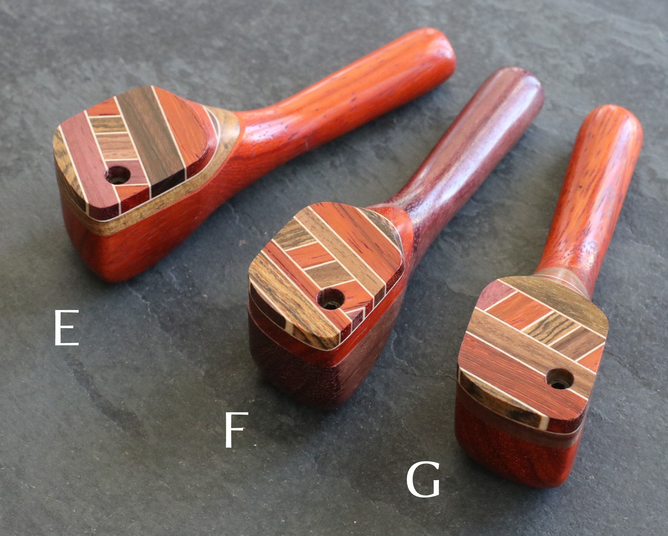 Exotic Wood Swivel Lid Pipes