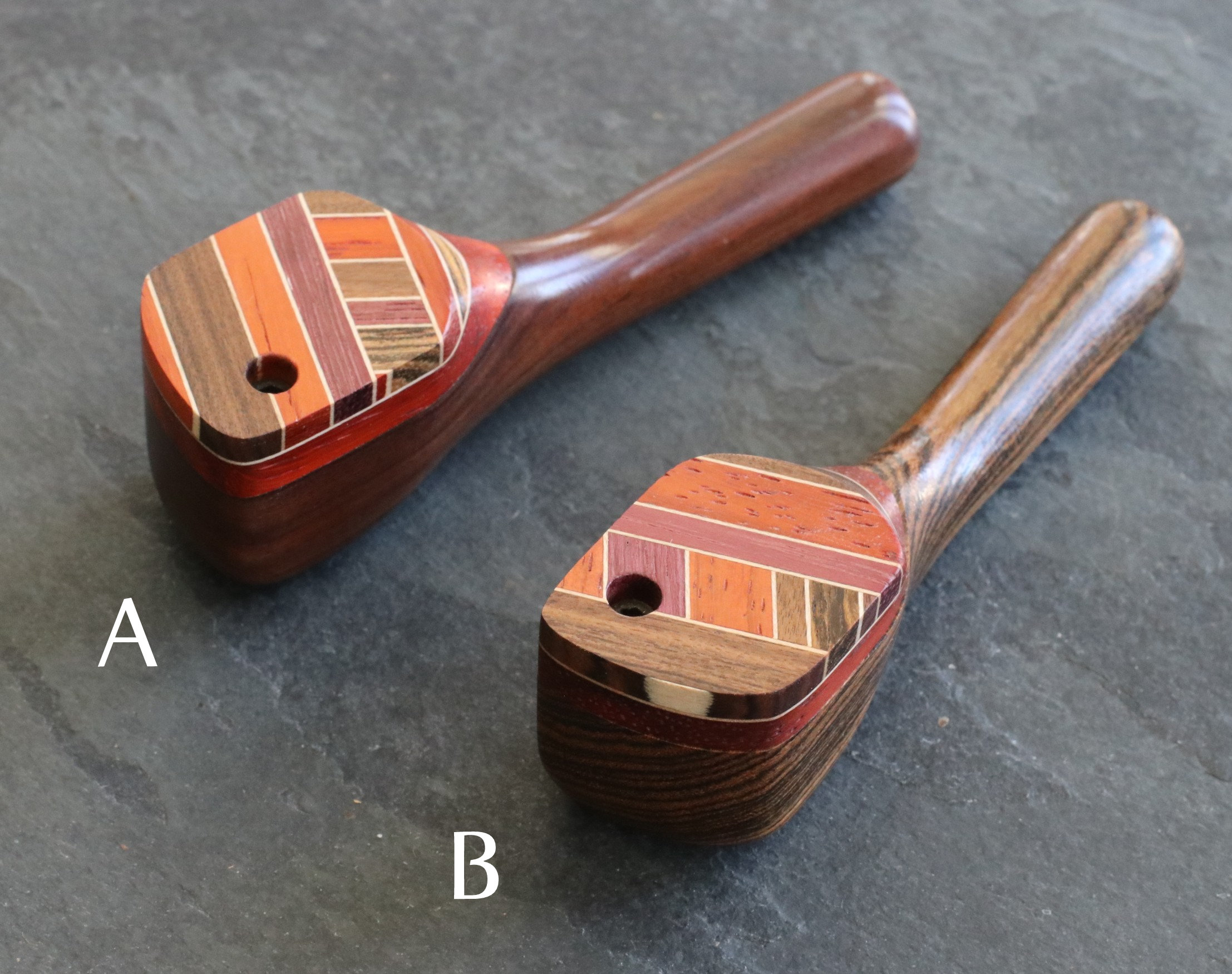 Exotic Wood Swivel Lid Pipes