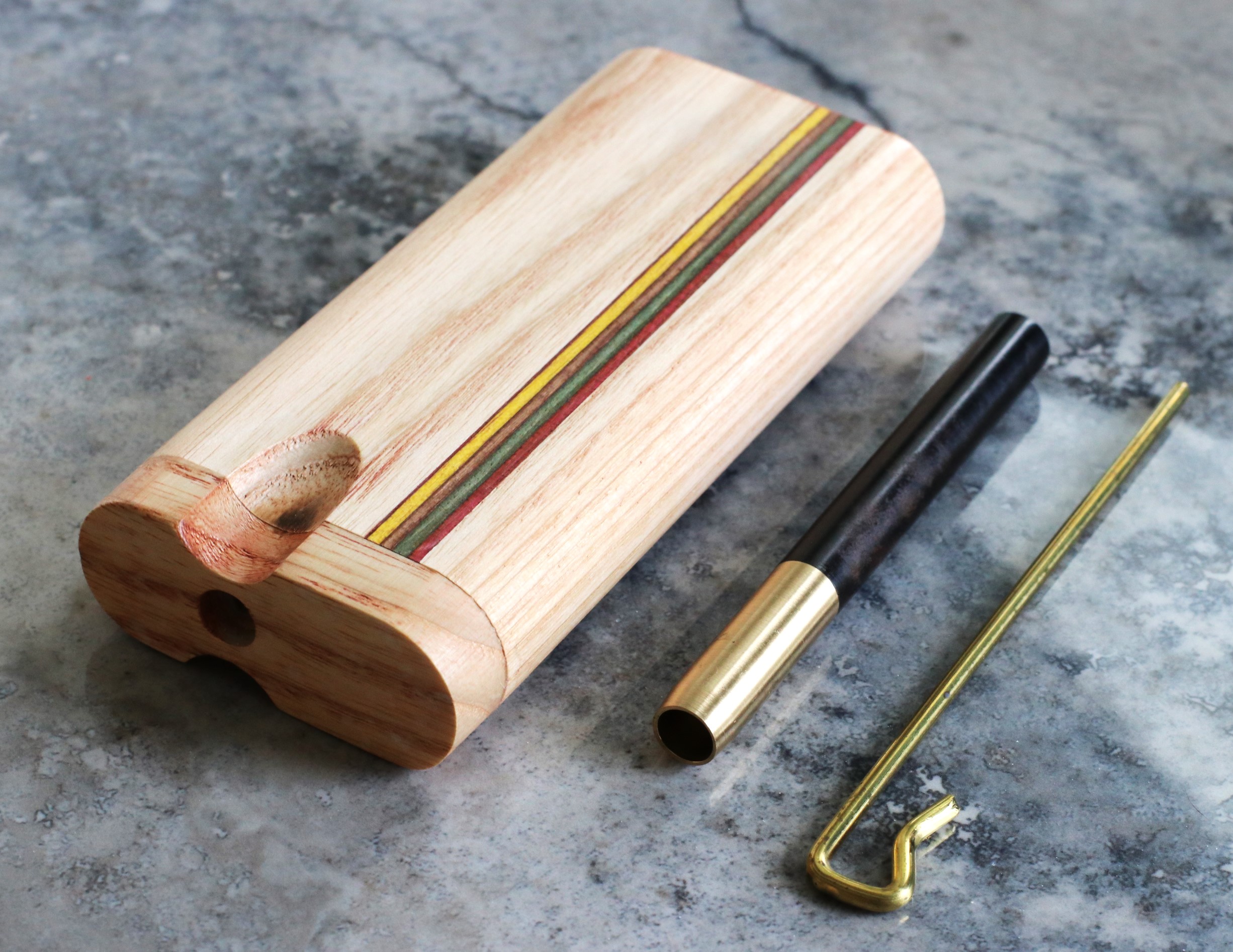 Wood Dugout and One Hitter Pipe