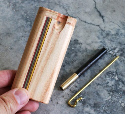 Wood Dugout and One Hitter Pipe