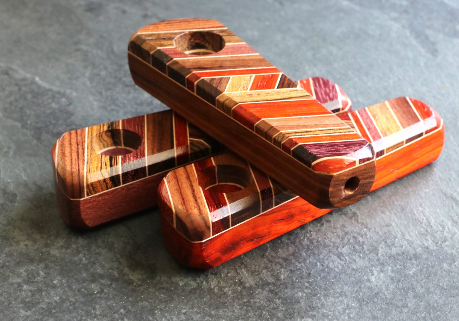 Exotic Wood Pipe Z18-4 - Handcrafted American Smoking Pipe