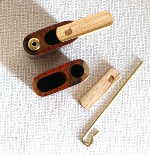 Cocobolo Slider Lid Dugout & One Hitter- Stash Box