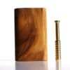 Teak Wood Dugout One Hitter- White Background