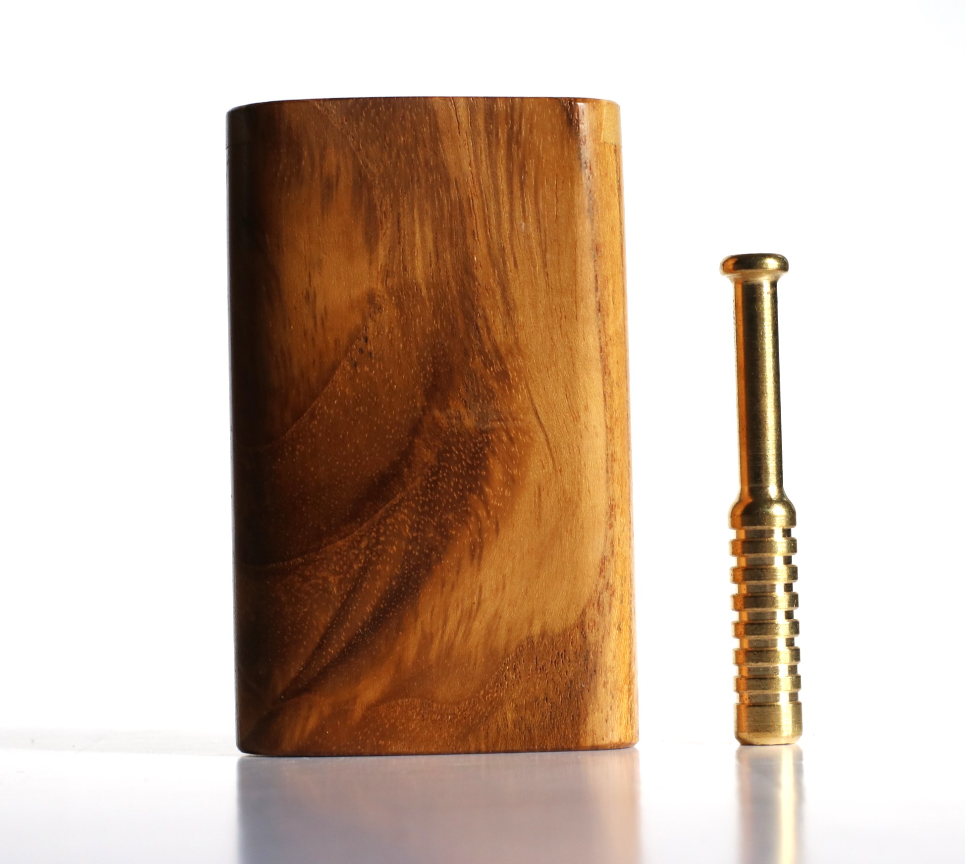 Teak Wood Dugout One Hitter- White Background