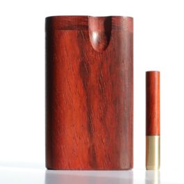 Vermillion Swivel Lid Dugout & One Hitter-Classy Handcrafted American Stash Box