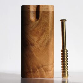 Teak Swivel Lid Dugout & One Hitter-Classy Handcrafted American Stash Box