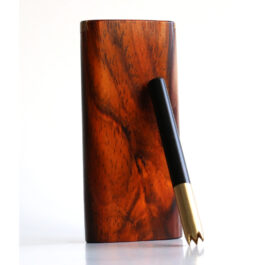 Cocobolo Slider Lid Dugout & One Hitter-Classy Handcrafted American Stash Box