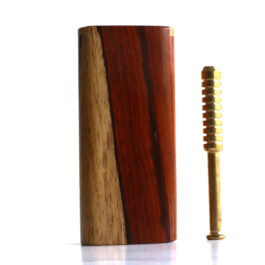 Cocobolo Slider Lid Dugout & One Hitter-Classy Handcrafted American Stash Box