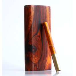 Cocobolo Slider Lid Dugout & One Hitter-Classy Handcrafted American Stash Box