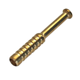 2″ Brass One Hitter Pipe- The Original Ribbed Brass Bat for 3″ Dugouts