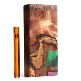 Galaxy Burl Futo Stash Box- Out of this World Wood Dugout- 4″ Burled Wood- Best Quality