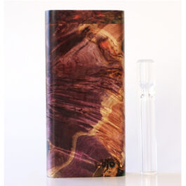 Galaxy Burl Futo Stash Box- Out of this World Wood Dugout- 4″ Burled Wood- Best Quality