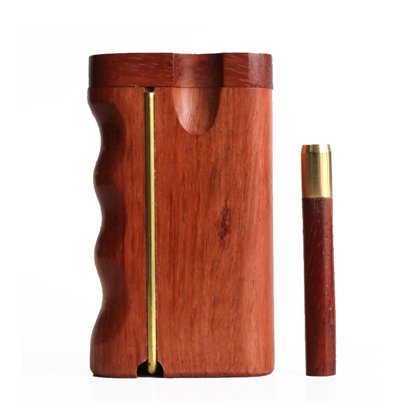3″ Brazilian Cherry Swivel Lid Dugouts-Built in Poker-handle grip