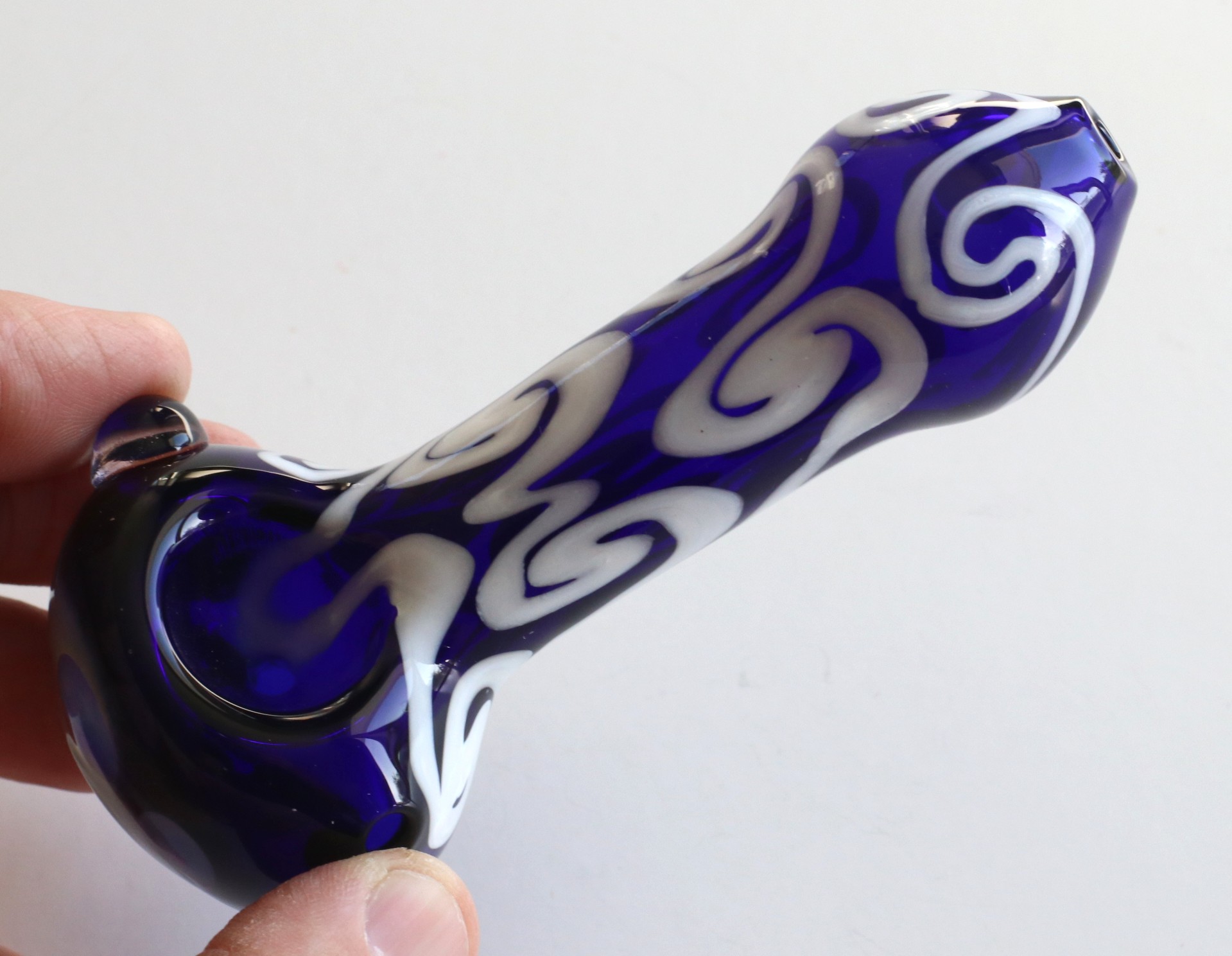 Blue Glass Spoon Pipe by PRO 420