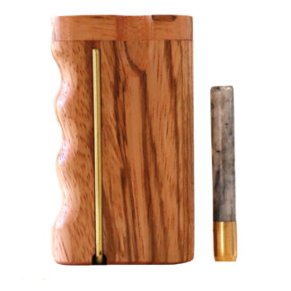 3″ Bocote Wood Dugout-Swivel Lid-Built in Poker