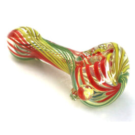 4.25″ Rasta Colored Glass Spoon Pipe by PRO 420