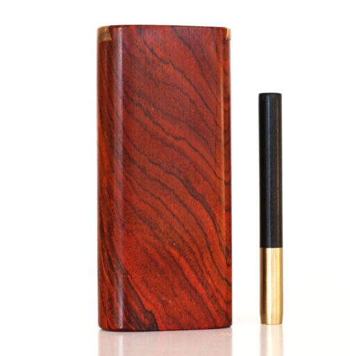 Handcrafted Cocobolo Slider Lid Dugout Behind