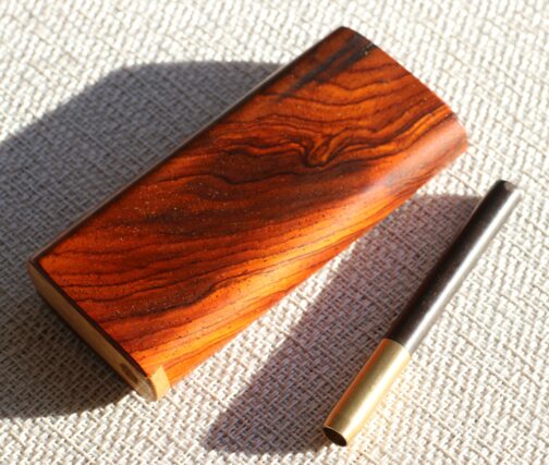 Handcrafted Cocobolo Slider Lid Dugout - Sunlight